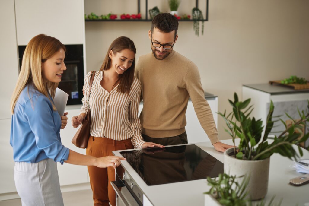 A couple buying their first home